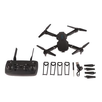 Čierny skladací dron s náhradným veterným listom, USB káblom, diaľkovým ovládaním, 4K kamerou, HD, 4-osový skladací