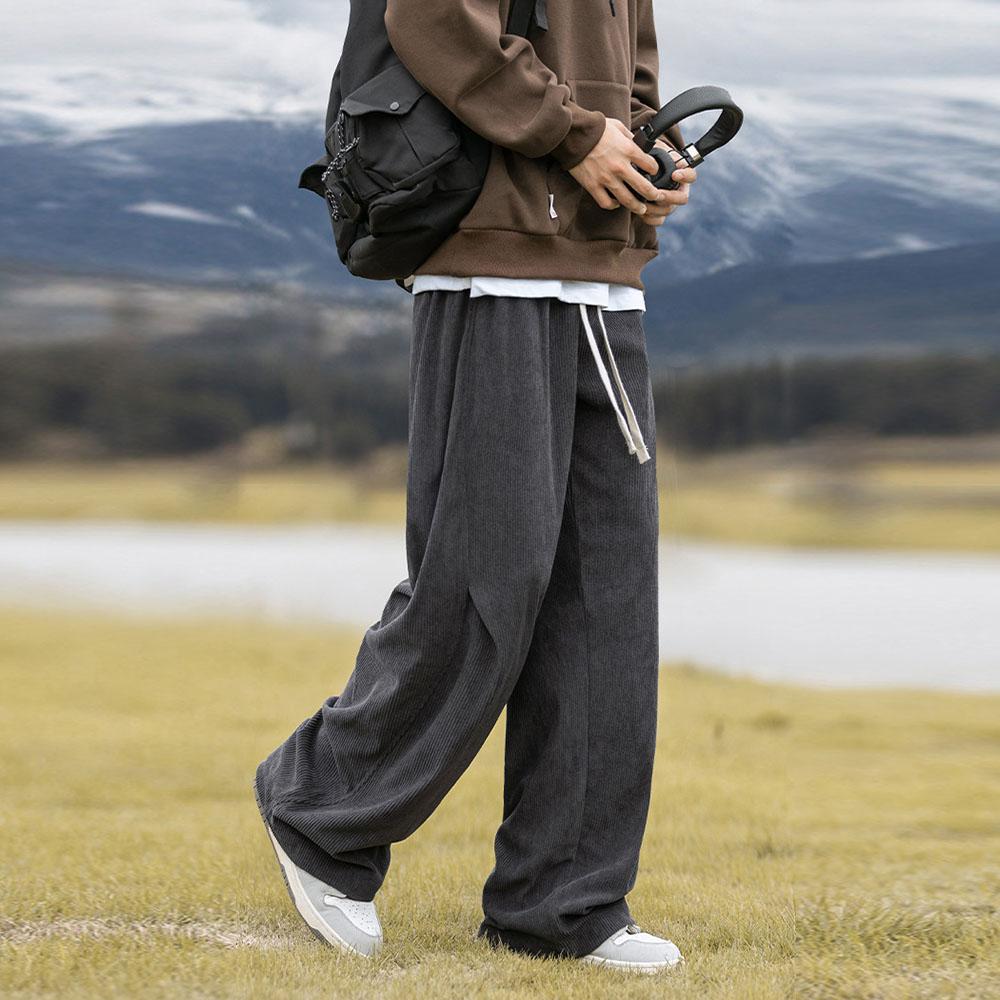 Men's Women's Y2K Oversized Spring Autumn Vintage Corduroy Baggy Wide Leg Pants Trousers Streetwear Korean Clothes