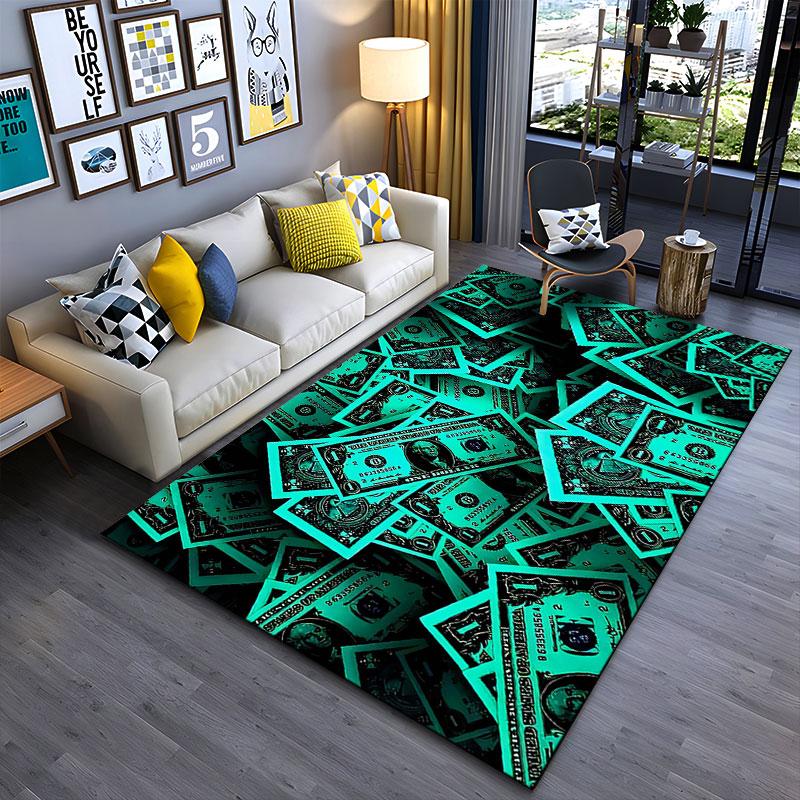 Dollar Design Green Carpet suitable as a non-slip mat for the living room or bedroom sofa