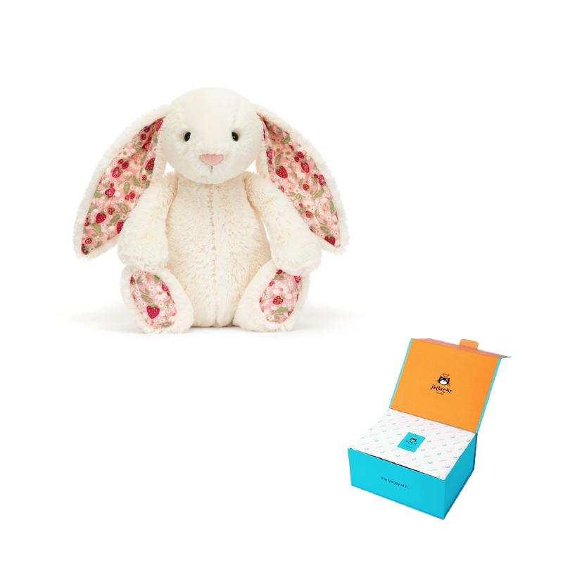 Jellycat Bonnie Rabbit Series Flower Cloth Bonnie Rabbit Companion Doll Plush Doll 18cm Height