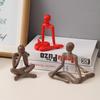 Abstrakte Yoga Denker Ornament: Niedliche Plastikfigur zur Wohnzimmerdekoration
