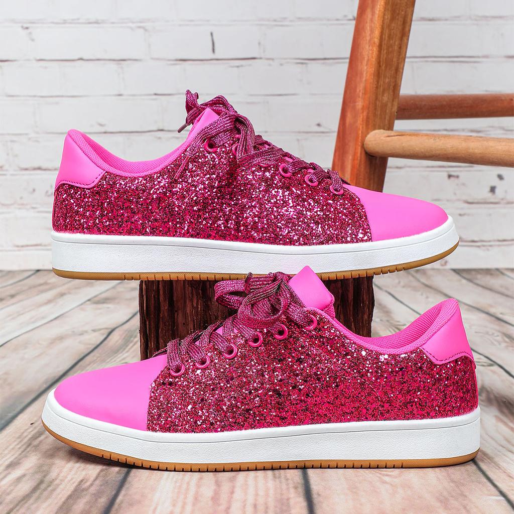 Scarpe sportive casual da skateboard con plateau lucido nuove per primavera ed estate, scarpe stringate a suola piatta, taglie grandi