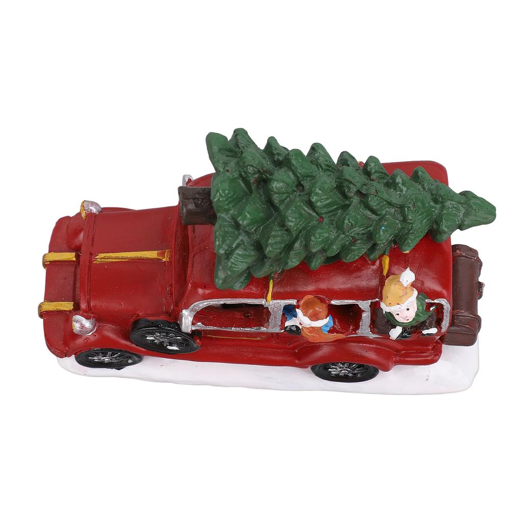 Red Truck Table Decor Luminous Festive Style Truck Model Exquisite Display Car Decorations for Home