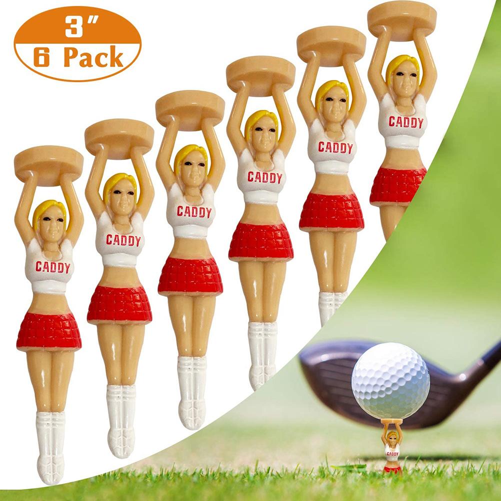 6 stuks Plastic Tee's Ballen Tee Mooie Sexy Bikini Dame Cadeau Plastic Tee's Gereedschap