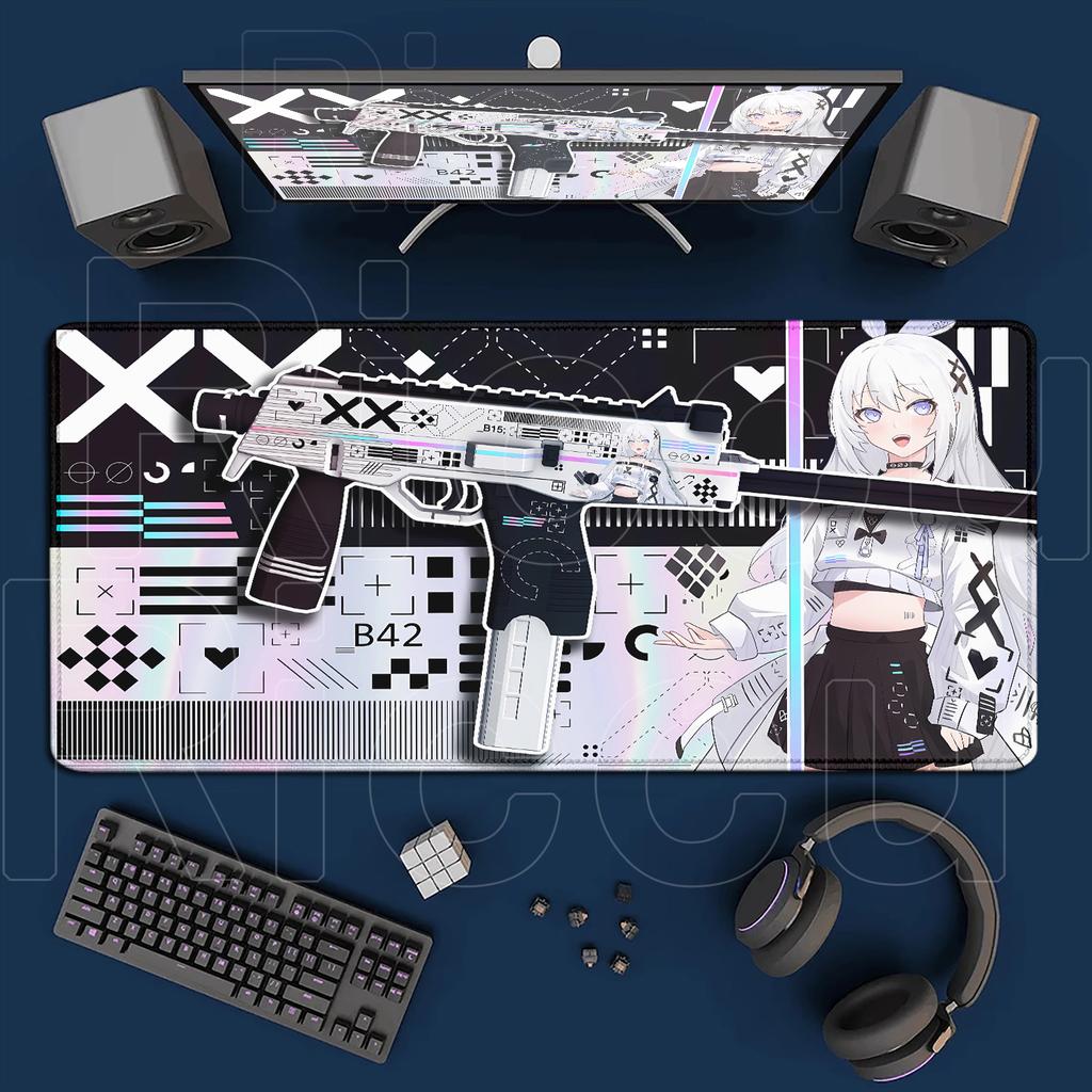 Cartoon Mouse Pad Pink CSGO Print Stream Gamer Mousepad 400x900mm Antislip Keyboard Mouse Mats Rubber Deskmat Gaming Accessories