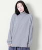 Deumakeu Mock Neckline Boxy Fit T-Shirt Gray