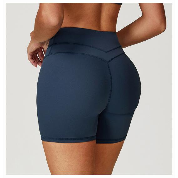 New Woolen Tight Yoga Shorts With Elastic High Waist, Peach Hip Lifting, Running And Fitness Shorts
