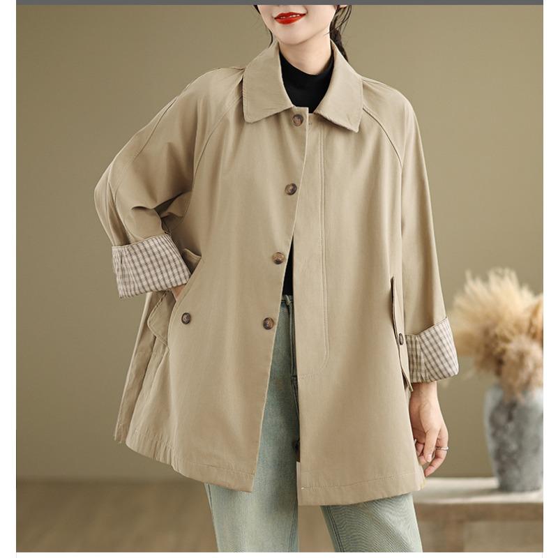 DIMANAF 2025 New Autumn Winter Women Plus Size Coats Jackets Thick Loose Casual Lady Outerwear