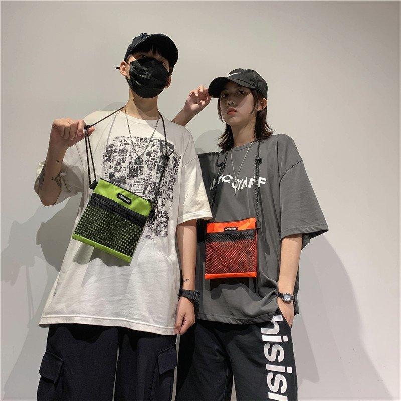 Urban Minimalist Nylon Messenger Bag For Men With Zipper Closure For Daily Use