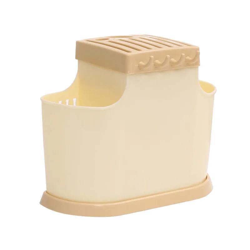 

WTEMPO большая вместительная кухонная дренажная стойка, многофункциональная стойка, палочки для еды, столовые приборы, держатель ложки, стеллаж для хранения 25*20*12cm хаки