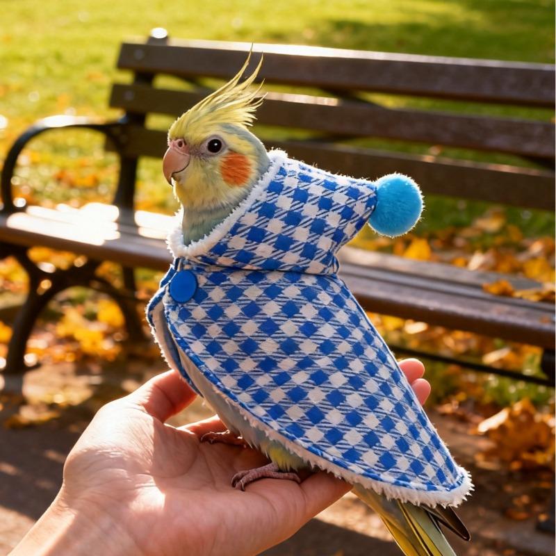 Bird Cloak Warm Cover Keep Warm for Winter Go Out Costume Bird Warm Clothing Parrot Cloak Thickened Colorful Bird Winter Clothes