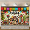 1 piece of 2D Flat Banner, a colorful polyester background banner for the Mexican cultural festival