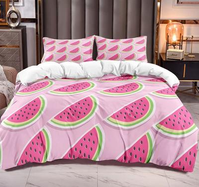 Cartoon Obst Bettbezug Queen Size Sommer Cartoon Gemüse Pflanze Bettwäsche Set Kinder Jugendliche Erwachsene Deckenbezug 3-teiliges Set
