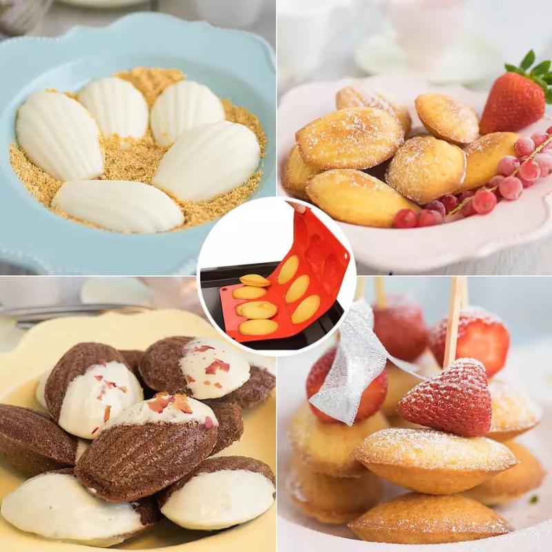 18 Cavities Mini Food Grade Madeleine Silicone Cake Mold Cookie Mold Diy Shell Baking Pan Mould Kitchen Bakeware Accessories
