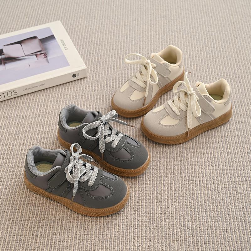 PU Leather Sneakers for Children Comforthable Walking Shoes Trend Boys Sport Sneakers Girl Casual Tenis Shoes School H09244