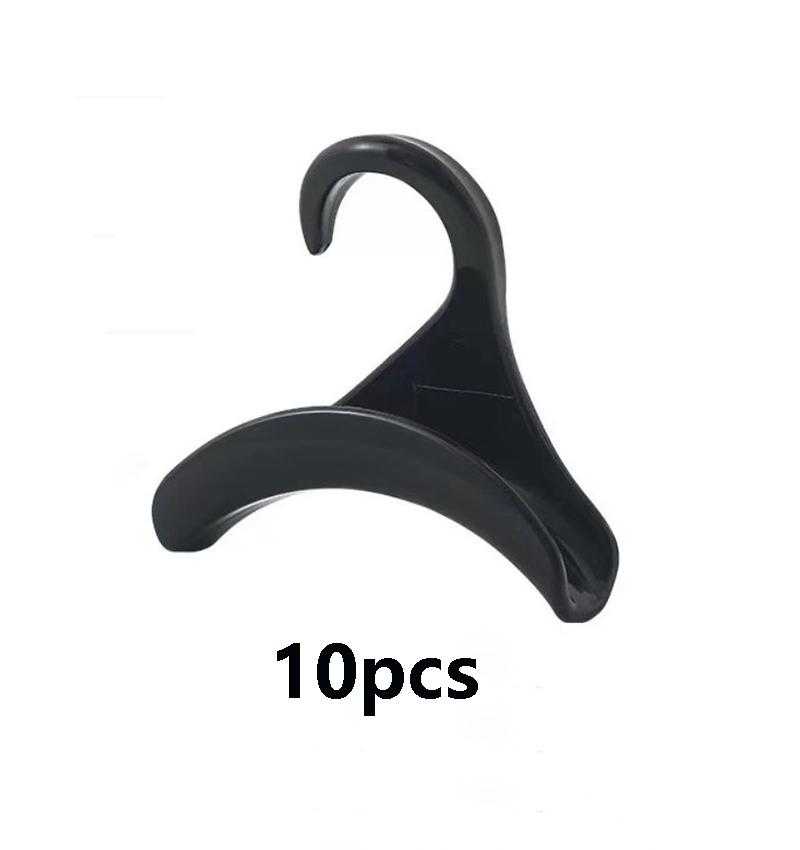 

10pcs White Plastic Wardrobe Hooks - Durable Handbag Hangers with Smooth Surface, Perfect for Organizing Accessories and Bags