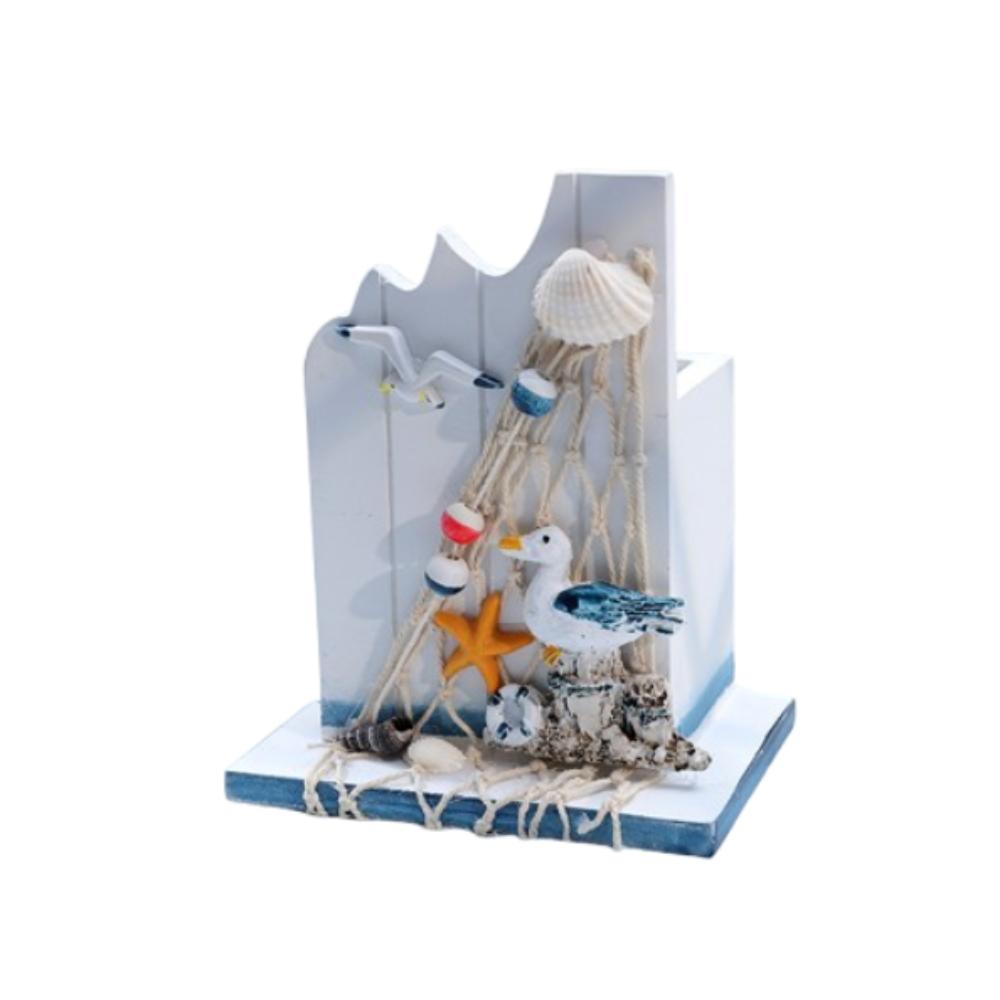 

Большая емкость для ручек из дерева, контейнер для ручек в средиземноморском стиле, принадлежности для морского руля Style 4