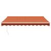 Auvent rétractable automatique orange et marron 3,5x2,5 m VIDAXL