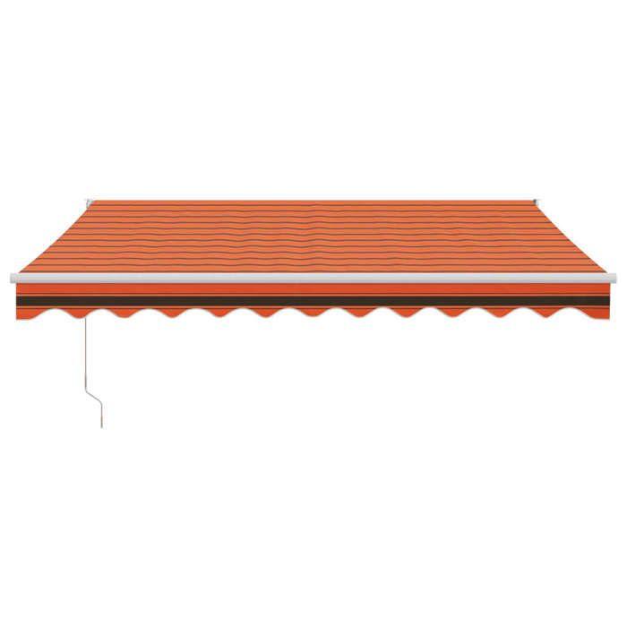 Auvent rétractable automatique orange et marron 3,5x2,5 m VIDAXL