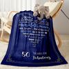 1pc 50th Birthday Celebration Blanket Soft and Warm for Sofa Office Camping Travel Livingroom Great Gift for Friends and Family Comfortable