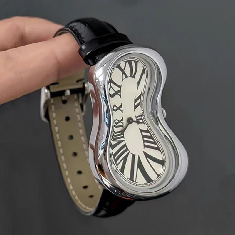 Retro Trendy Pánské hodinky Twisted Design Y2k Styl Niche Personalizované Křemenné hodinky pro Ženy Hodinky