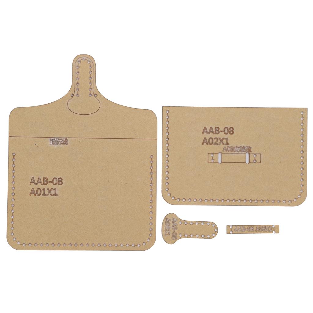 4Pcs Acrylic Template Card Bag Coin Purse DIY Leather Pattern Wallet Mold Craft Tools