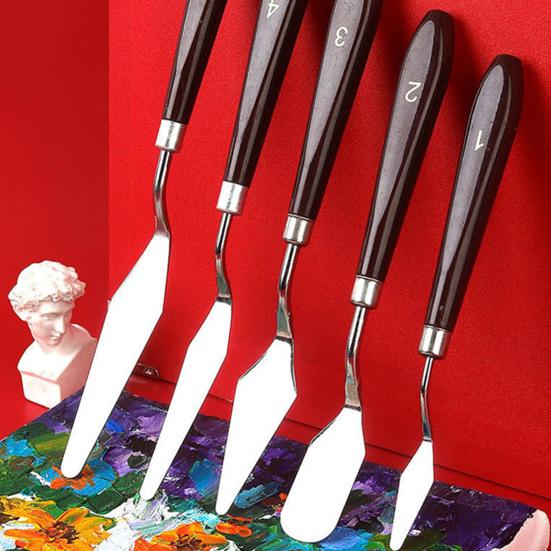 Stainless Steel Mixing Spatula Paving Rolling Smoothing Flexible Blade Artistic Tool Kit