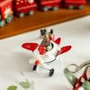 Cartoon Santa Reindeer Figurine Snowman/Elk Exquisite Iron Christmas Pendant Decorative Hanging Santa Claus Airplane