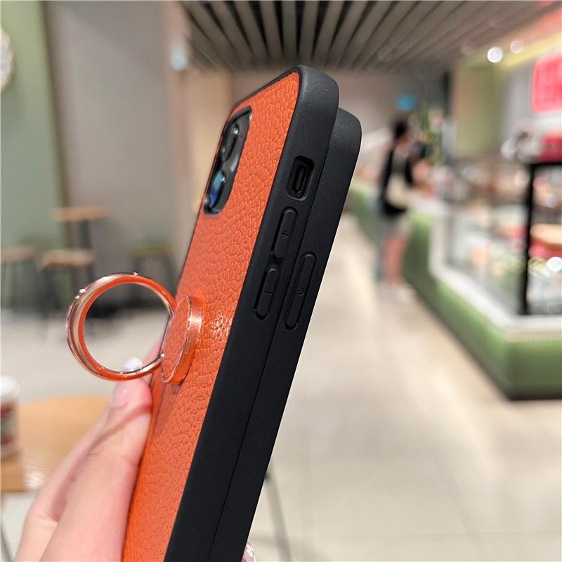 Luxusní kožené pouzdro s držákem na prsten pro Samsung Galaxy S23 S22 S21 S20 A23 A33 A53 A12 A51 Redmi Note 11 iPhone 14 13 12 11 Pro Max měkký kryt