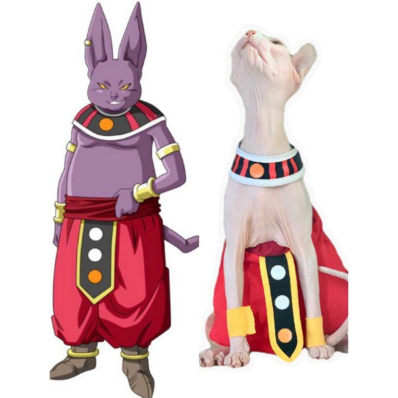 Sphinx Hairless Cat Clothes Dragon Ball God of Destruction Lord Beerus Brothers Xiangpa Pure Cotton Anti-take-off Crotch Pants
