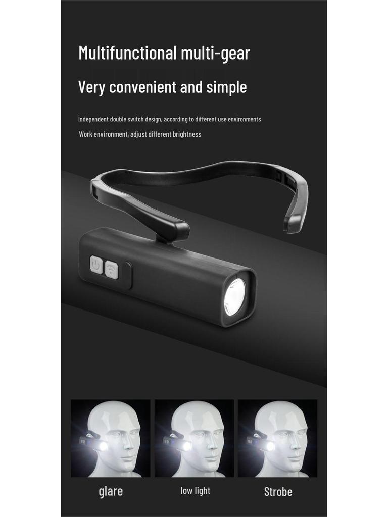 2025 Rechargeable Ear-hook Headlamp: Super Bright for Outdoor Night Fishing & Mountaineering