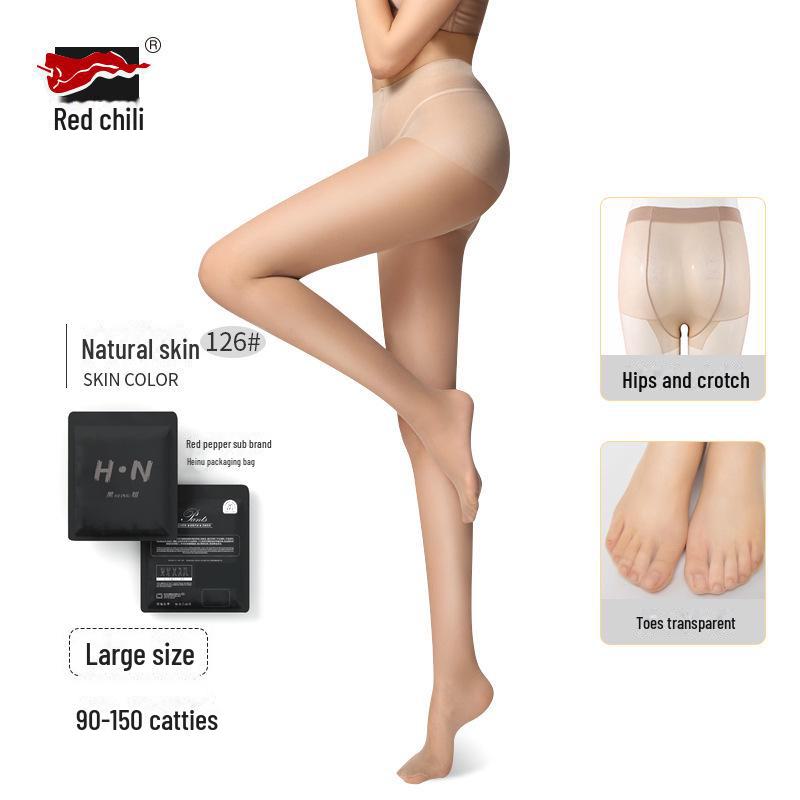 Red Pepper Women's Anti-Snag Transparent Pantyhose - Invisible, Thin, Traceless, Black & Flesh-Colored