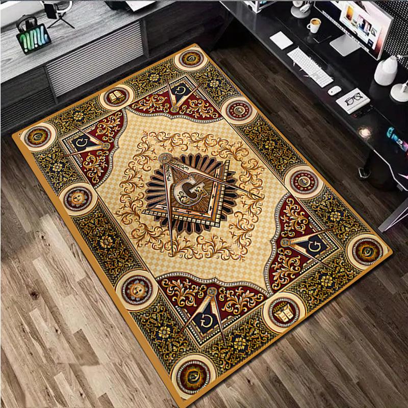 Freemason 1Pc Print Rug - home decoration Carpet For Living Room Bedroom Flooring Computer Chair Area Rug