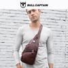 Cow Captain Premium Leder Herren Umhänge-Brusttasche für Tablets und Telefone