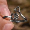 1 Stück Niedlicher Katzenpfoten Herzförmiger Ring, Niedlicher Stil Geschenk, Tägliche Abstimmung