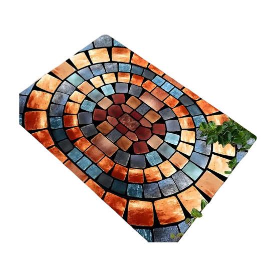 3D Hole Rug Realistic Optical Illusion Rug Funny Bottomless Pit Doormat Absorbent Non-slip Floor Mat for Bathroom Living Room Entryway