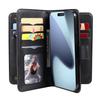 For iPhone 17 Pro Leather Case with 10 Card Holder Phone Cover Stand
