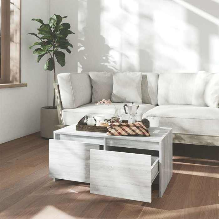 Maison Exclusive - Table basse sonoma gris 90x50x41,5 cm bois d'ingénierie