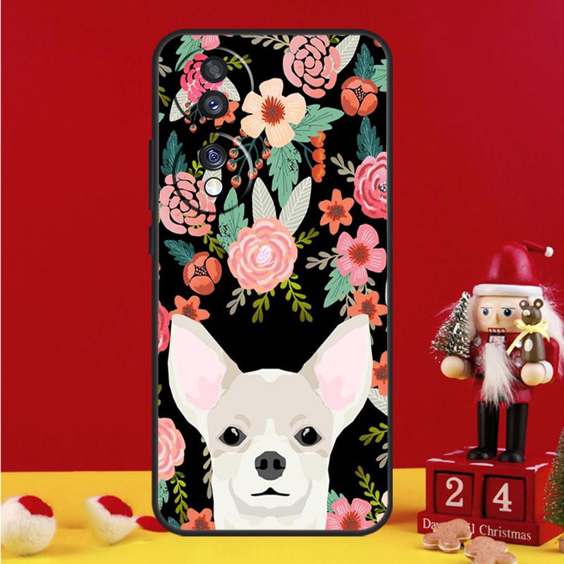 Chihuahua Face Floral Dog Case For Honor Magic 8 5 6 7 Lite Honor Win X9b X9c X9a X8c X8b 50 70 90 200 400 Pro Cover
