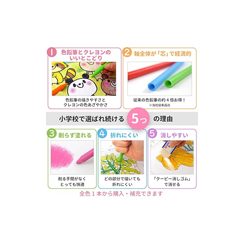 Sakura Craypas Coupy Colored Pencils, 12 Colors, Soft Case, FY12-R1