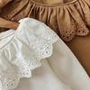 Spring & Autumn Infant Girl's Embroidered Lace Ruffle Collar Top