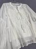 2026 Spring French Court-Style Embroidered Women's Lace Puff Sleeve Top
