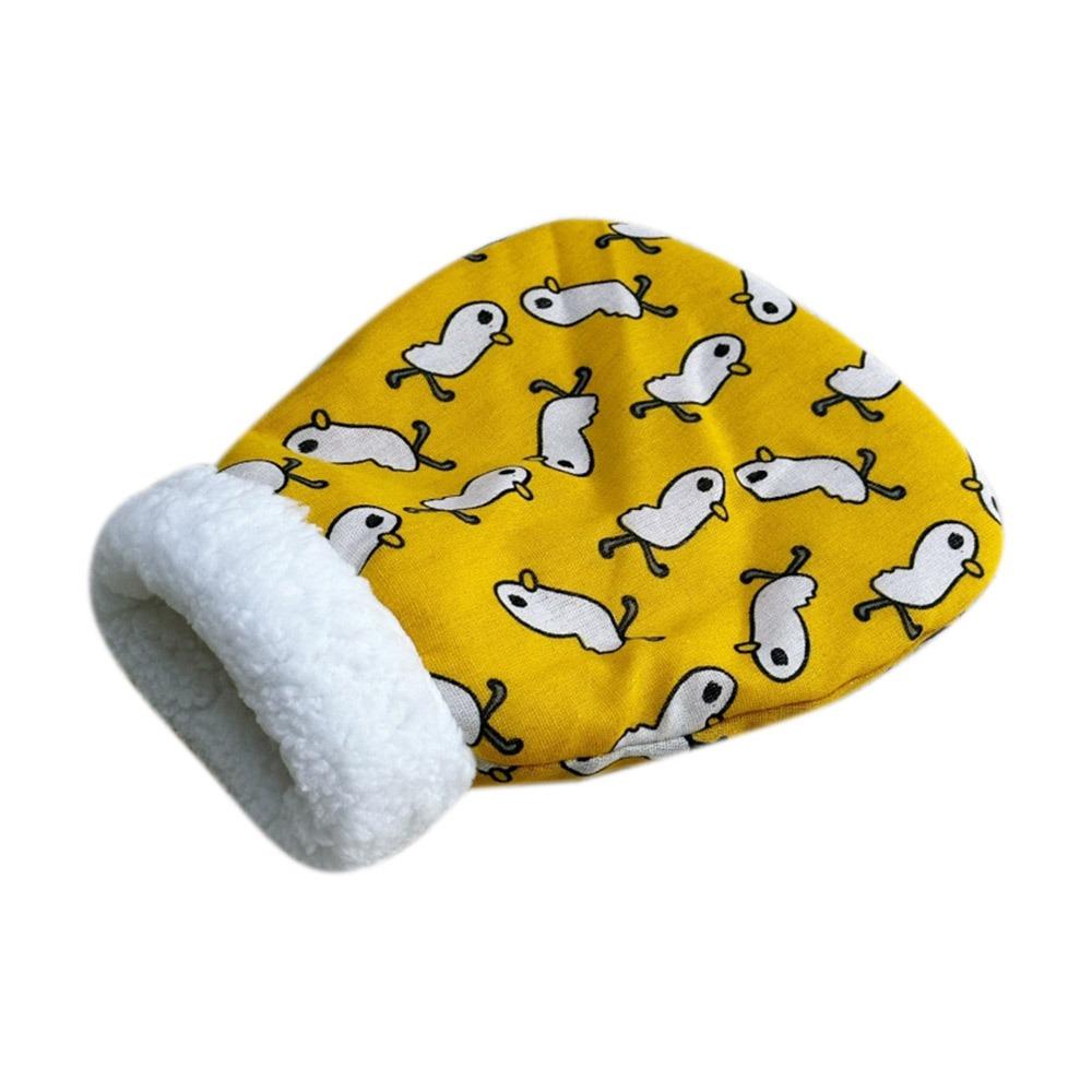 

Plush Cat Cave Bed Cartoon Cat Nest Mat Creative Cat Sleeping Bag Pet Supplies Yellow/30*25cm