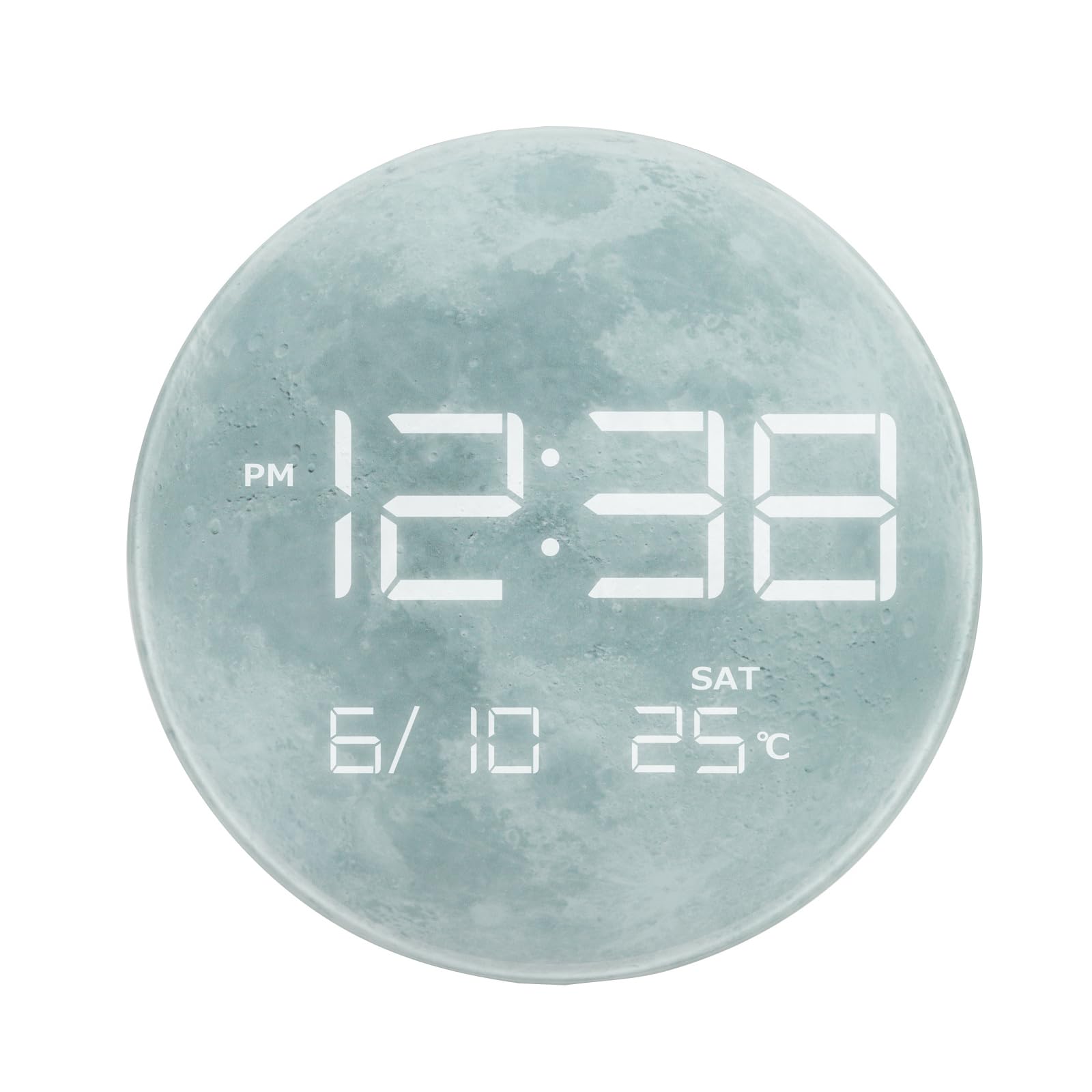 

МАГ Настольные часы Светодиодные Цифровые Питание от сети Переменного тока Луна Звезда Милые Стильные Интерьер Видны ночью Светящиеся Термометр Отображение даты Серый Белый Луна WH Ной