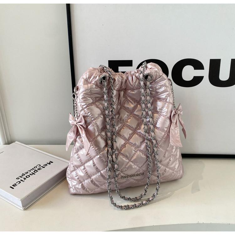 

Trendy Korean Ins Style Street Fashion Oxford Cloth Tote Bag Women s 2023 New Autumn Winter рожевий