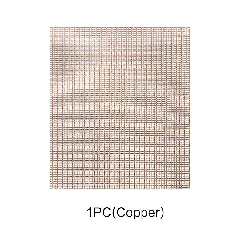 

JJYY сетка для гриля на открытом воздухе, коврик для гриля с антипригарным покрытием, устойчивый к высоким температурам, коврик для гриля, коврик для барбекю медный