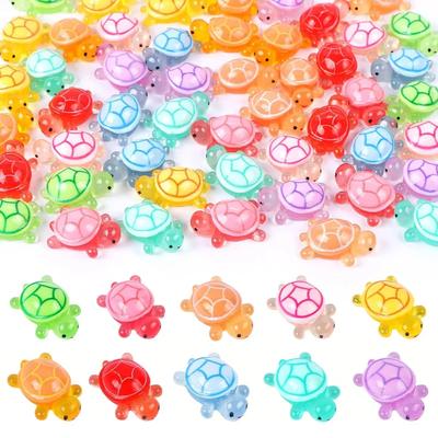 10/50/100 PEZZI Carine Mini Tartarughe Luminose Ornamenti Brillanti al Buio MiniTartarughe Micro Paesaggio Giocattoli per Bambini Decorazione Casa Regalo