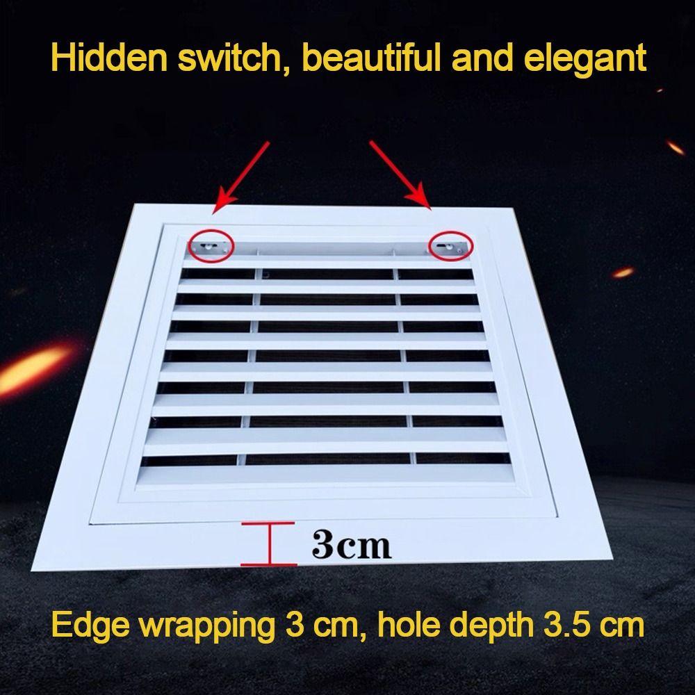 New Aluminum Alloy Air Vent Grille White With Mesh Return Air Grill Square Gable Vent Exterior Walls