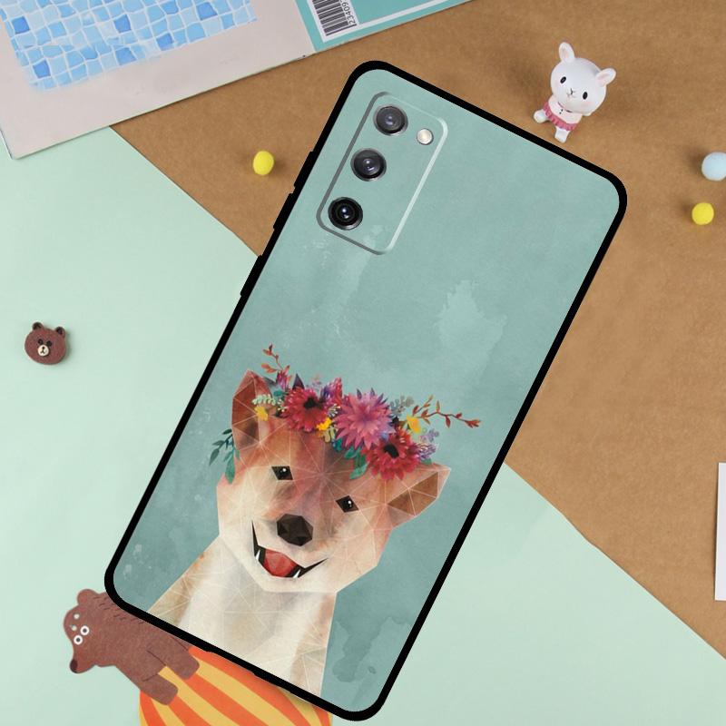 Animal Cartoon Akita Dog Soft Case For Samsung Galaxy S25 Ultra S9 S10 S20 S22 S21 Plus S23 FE S24 Ultra Funda Cover