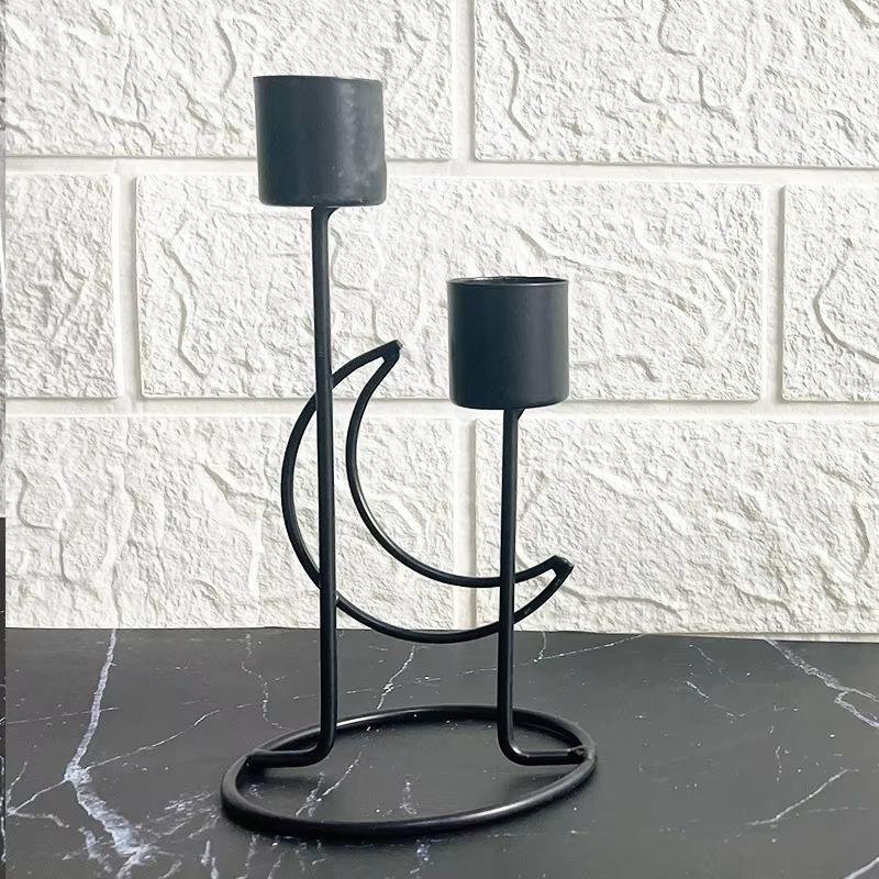 Candle Holder 1pcs Iron Candle Holder Crafts Romantic Candlelight Living Room Bedroom Ornaments Metal Home Decoration